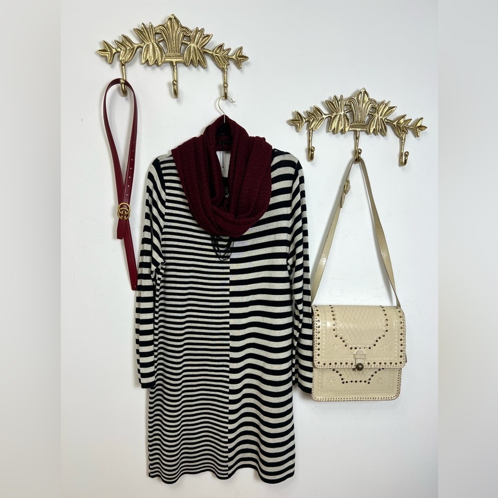 Striped sweater dress L